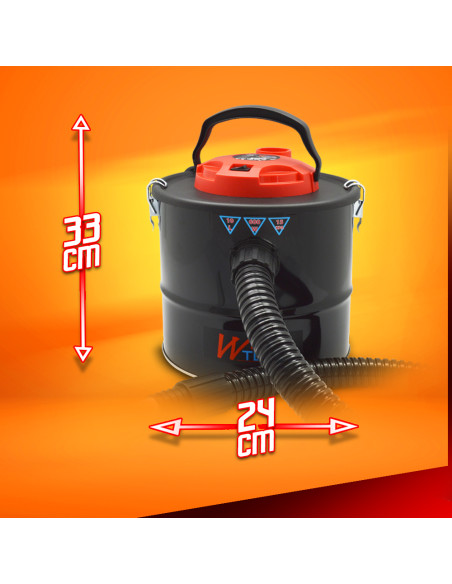 Vide cendres 600W 10L avec soufflerie - Warm Tech