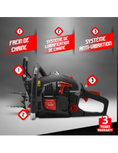 Tronçonneuse thermique 45.8CC - Guide 45cm 2