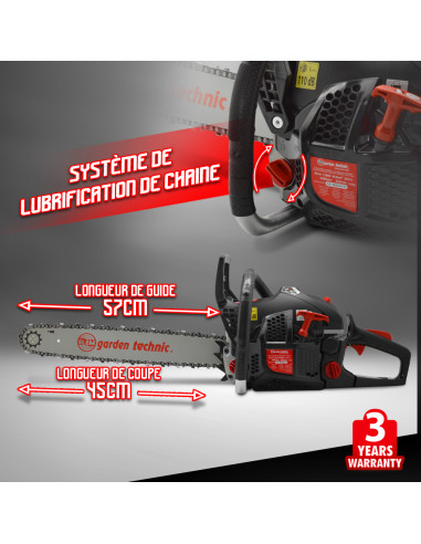 Tronçonneuse thermique 45.8CC - Guide 45cm