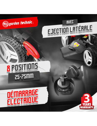 Tondeuse thermique 139cc 46cm Démarrage électrique