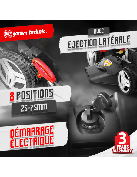 Tondeuse thermique 139cc 46cm Démarrage électrique