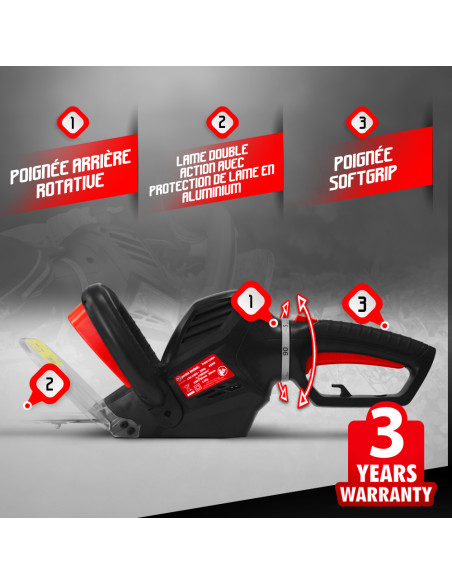 Taille haies électrique 650W - Lame 72cm