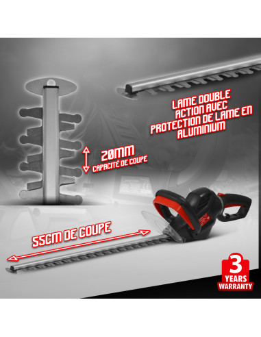 Taille haies électrique 650W - Lame 72cm