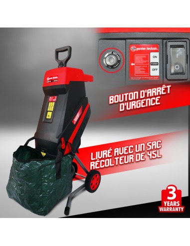 Broyeur de végétaux électrique 2400W