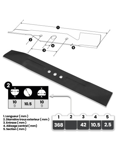 Lame pour tondeuse TDE1537P
