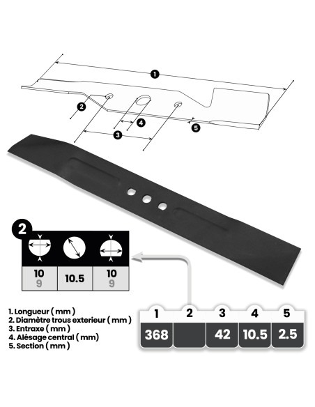 Lame pour tondeuse TDE1537P
