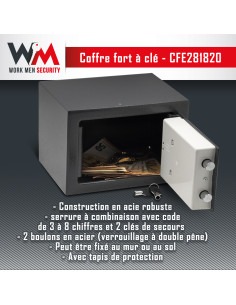 Coffre fort électronique 28x18x20cm - Work Men 2