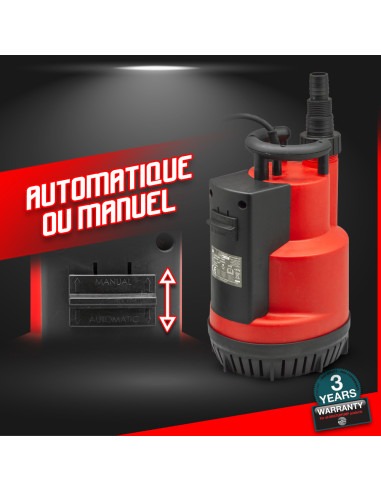 Pompe immergée eaux claires 750W avec flotteur intégré