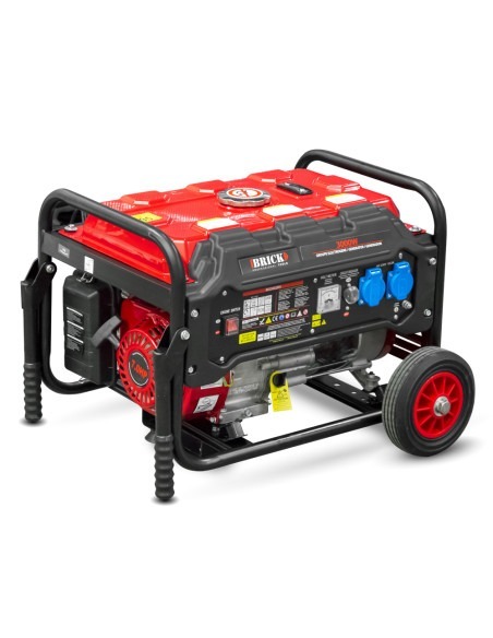 Groupe électrogène max 3000W avec roues - 2 prises - AVR -