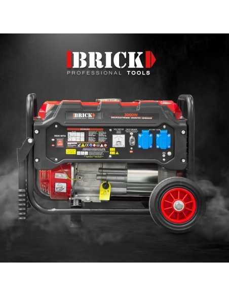 Groupe électrogène max 3000W avec roues - 2 prises - AVR -