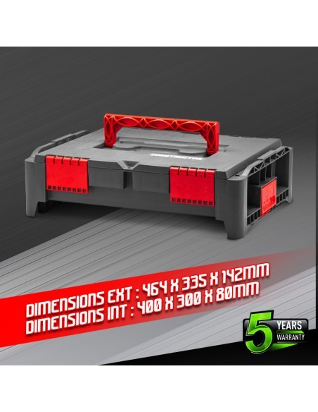 Boîte à outils empilable en plastique 46.4x33.5x14.2cm -