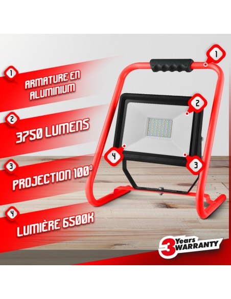 Projecteur led de chantier 50W - I-Watts Pro