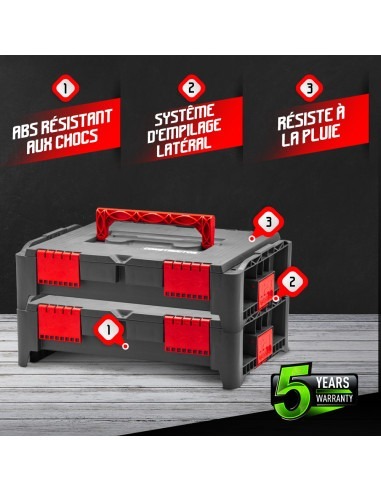 Lot de 2 coffrets empilables BEPS1 - Constructor