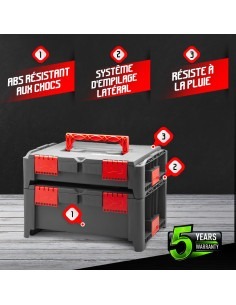 Lot de 2 coffrets empilables BEPS1 + BEPS2 - Const 2