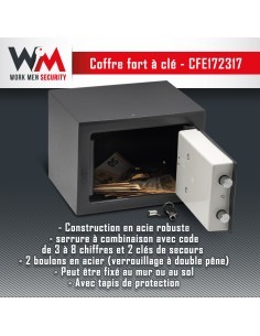 Coffre fort électronique 23x17x17cm - Work Men 2
