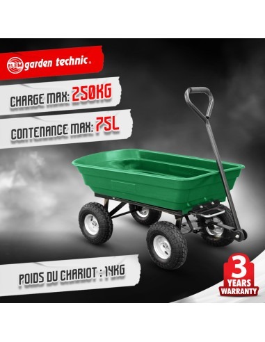 Chariot de jardin à benne basculante - Elem Garden