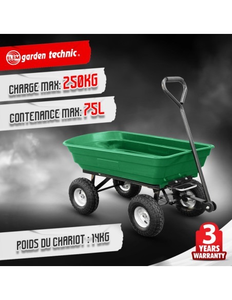 Chariot de jardin à benne basculante - Elem Garden