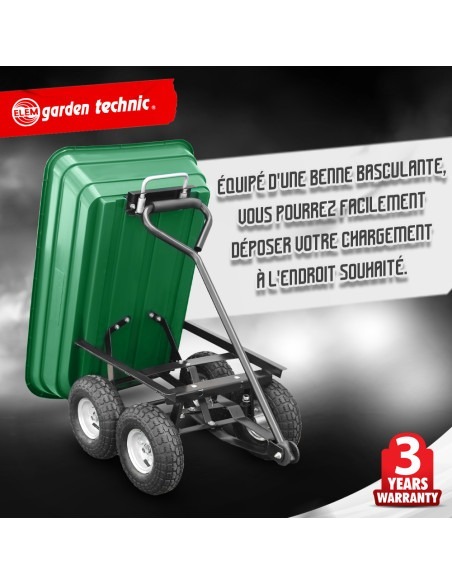 Chariot de jardin à benne basculante - Elem Garden
