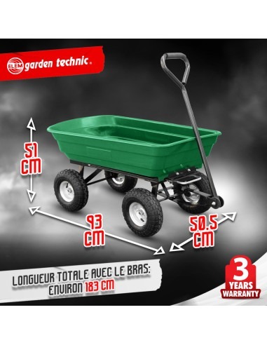 Chariot de jardin à benne basculante - Elem Garden