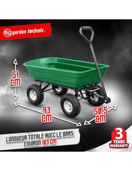 Chariot de jardin à benne basculante - Elem Garden