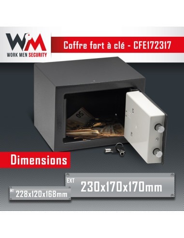 Coffre fort électronique 23x17x17cm - Work Men