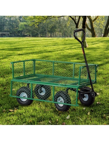 Chariot de jardin en acier 97X52X59CM - 250kg max - Elem Garden