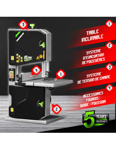 Scie à ruban 250W avec guide latéral - Constructor 2