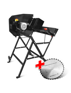 Scie à buches électrique 2200 W avec 2 lames