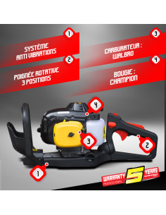 Taille haies thermique 26cc - Gardeo Pro 2