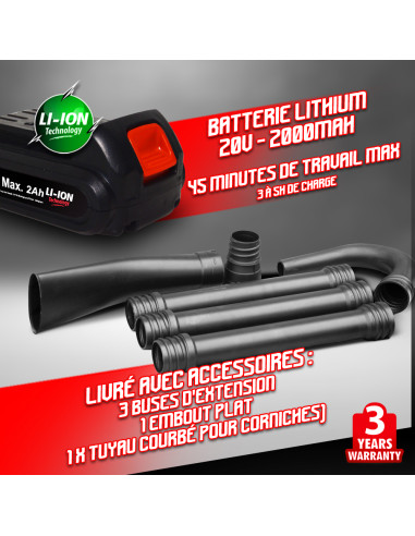 Souffleur rechargeable 20 V lithium - Elem Garden
