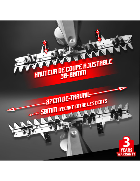 Motofaucheuse thermique 150cc -87cm - Elem garden