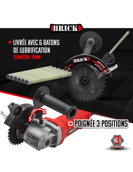 Scie circulaire 1200W double lame multimatériaux