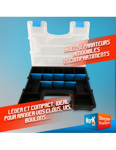 Lot de 3 coffrets empilables - Workmen