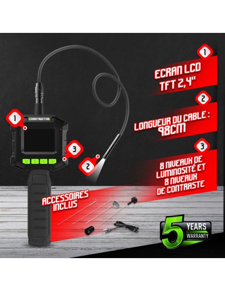 Caméra d'inspection étanche - Constructor