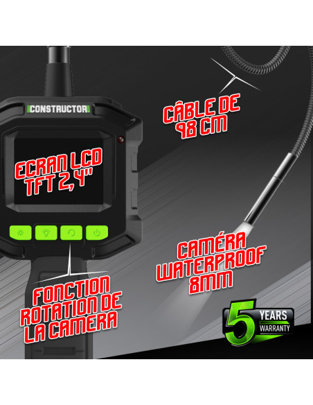 Caméra d'inspection étanche - Constructor