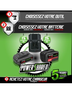 Kit 3 machines sans fil 20V + 2 batteries et 1 chargeur - 2