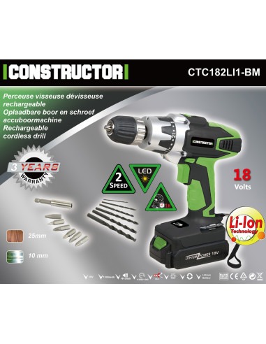Perceuse visseuse 18V - Lithium - 2vit - BMC