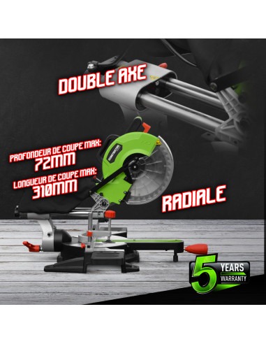 Scie à onglets radiale 1800W - Lame 254mm 36 dents - Constructor