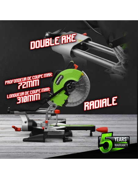 Scie à onglets radiale 1800W - Lame 254mm 36 dents - Constructor