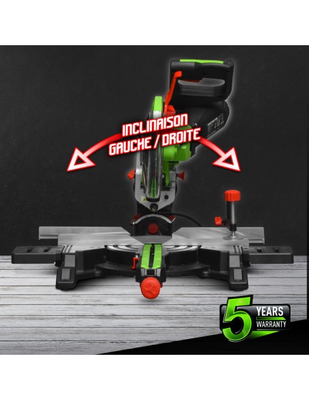 Scie onglets radiale 1800w-210mmavec laser et double