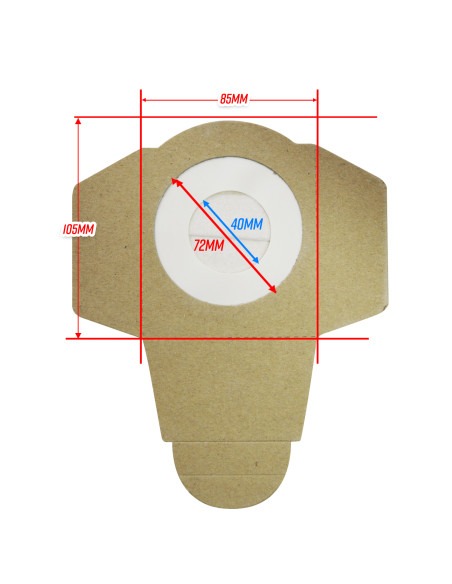 Lot de 5 sacs 20L pour aspirateur Twister TWVC1251