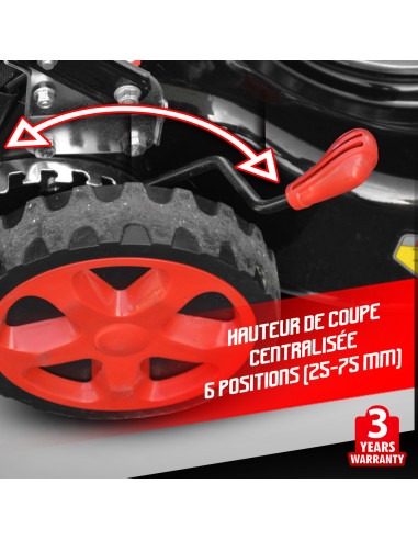 Tondeuse thermique tractée 127 CC - Largeur de coupe 40cm -