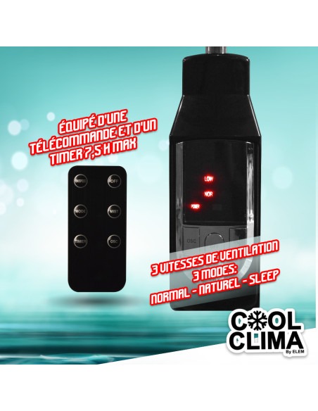 Ventilateur Brumisateur sur pied oscillant 70 W