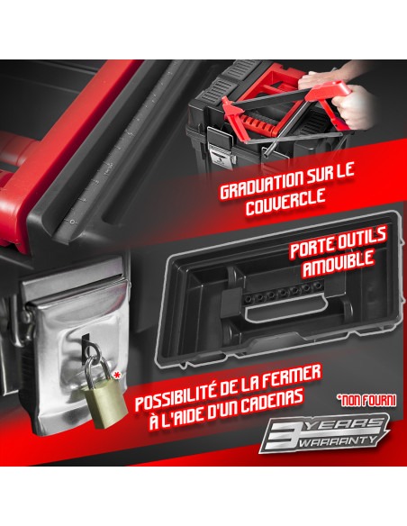 Servante plastique 45x35x64.5cm - Movitools