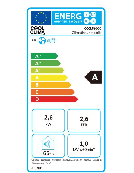 Climatiseur mobile 9000BTU - 2.64KW - Cool Clima