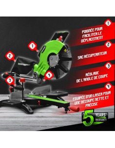 Scie à onglets radiale 2100W - 305mm - Constructor 2