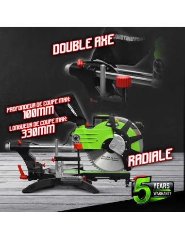 Scie à onglets radiale 2100W - 305mm - Constructor