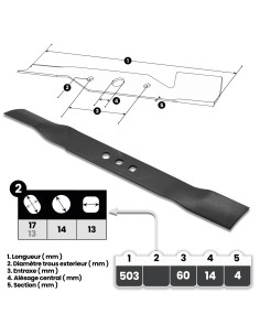 Lame pour tondeuse TTAC51T-CC173 - Elem Garden 2