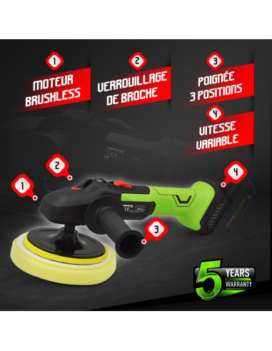 Polisseuse sans fil 20V livrée sans batterie