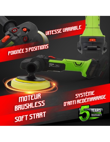 Polisseuse sans fil 20V livrée sans batterie